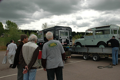 Tim & BB view the replicas