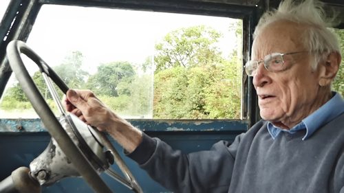 Tim behind the wheel after 61 years