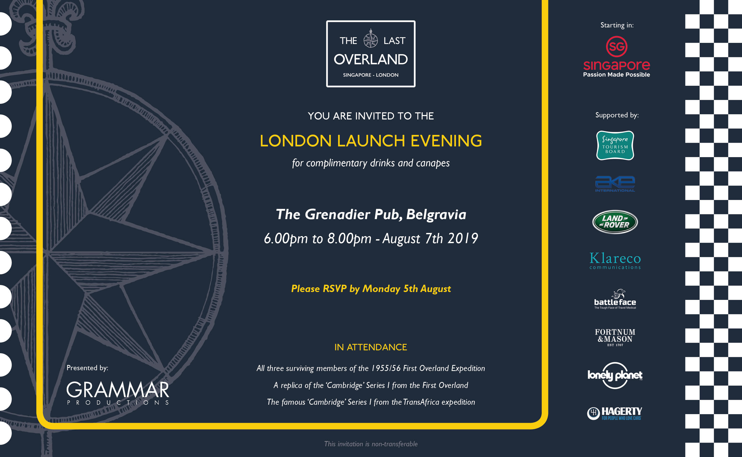 Grenadier Launch Invitation