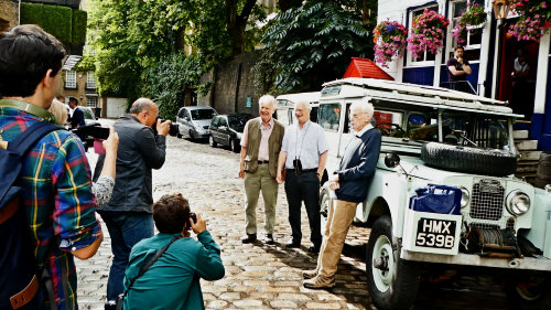 Nigel, Pat and Tim with the Cambridge Replica