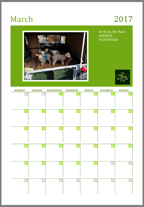 LRSOC 2017 Calendar